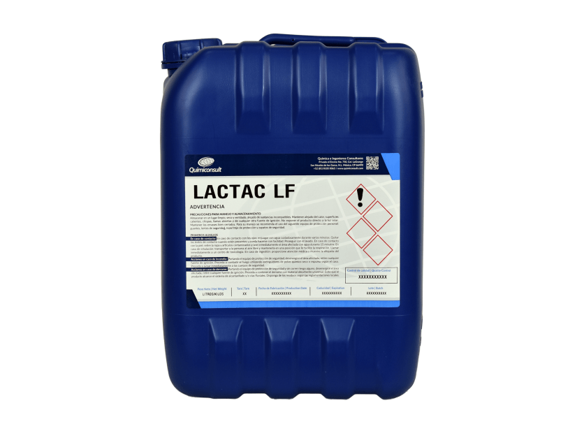 LACTAC LF DETERGENTE ACIDO CIP PARA REMOCION DE MATERIA ORGANICA E INCRUSTACIONES